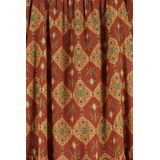 Sissy-Boy - Donkerrode Maxi Jurk - Katoen/Polyester - Driekwart Mouwen - V-hals