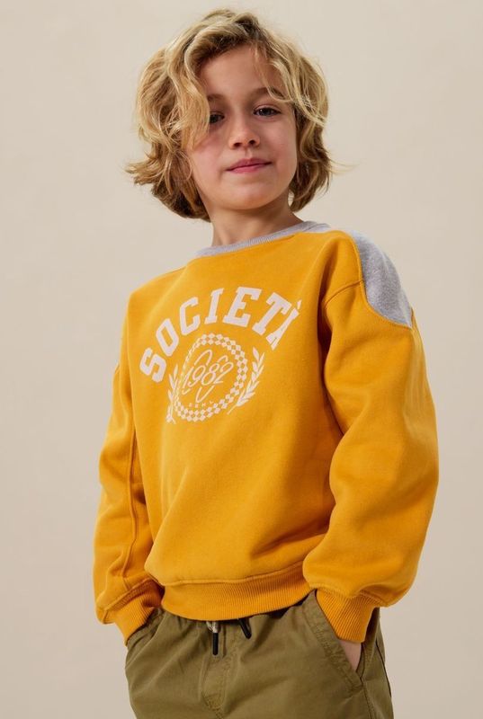 Sissy-Boy - Colourblock Sweater - Geel - Artwork