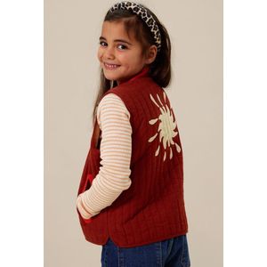 Sissy-Boy - Rood quilted gilet met embroidery