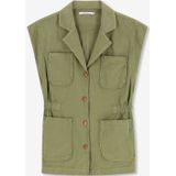 Sissy-Boy - Gilet - Groen - Opgestikte Zakken