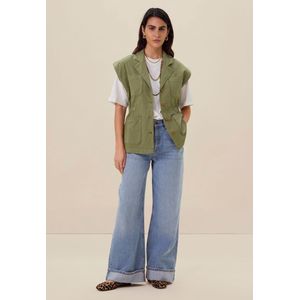 Sissy-Boy - Gilet - Groen - Mouwloos - Met Opgestikte Zakken