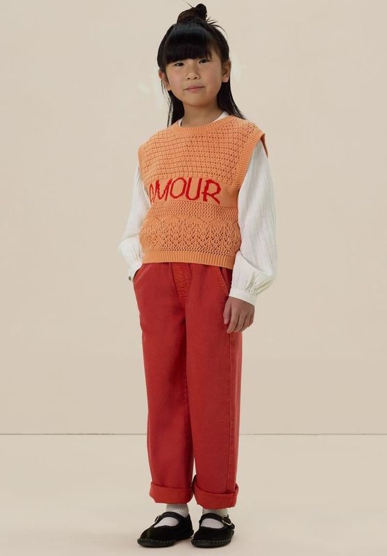 Sissy-Boy - Wide Leg Pull On Broek - Lichtrood - Jeans