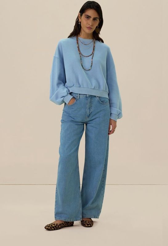 Sissy-Boy - High Waist Curved Leg - Jeans - Blauw - 5-pocket model