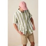 Sissy-Boy - Groen Gestreept Overhemd - Korte Mouwen
