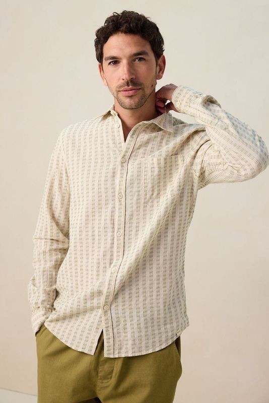 Sissy-Boy - Lichtgroen Gestreept Overhemd - Lange Mouwen - Rechte Fit