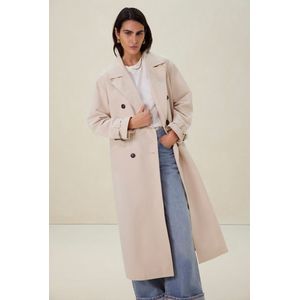 Sissy-Boy - Beige Trenchcoat - Katoen/Nylon - Lange Mouwen - Ceintuur
