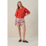 Sissy-Boy - Gebreid Vest - Rood - Korte Mouwen