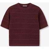 Sissy-Boy - Donkerrode - Gebreide Trui - Korte Mouwen