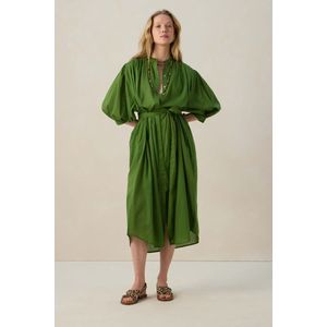 Sissy-Boy - Groene Jurk - Midi-lengte - Met Ceintuur