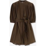 Sissy-Boy - Jurk - Donkergroen - Katoen - Ceintuur