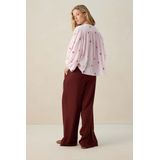 Sissy-Boy - Blouse - Lichtroze - Katoen - Driekwartmouwen met Embroidery