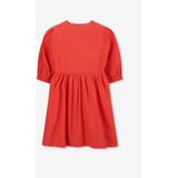 Sissy-Boy - Jerseyjurk - Rood - Korte Pasvorm - Korte Pofmouwen - V-halslijn met Striksluiting