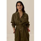 Sissy-Boy - Maxi Jurk - Donkergroen - Met Ceintuur