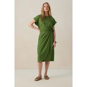 Sissy-Boy - Jersey Wikkeljurk - Groen - Midi-lengte - Korte Mouwen