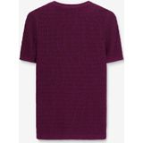 Sissy-Boy - Gebreide Trui - Donkerpaars - Met Knopen