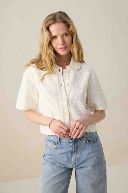 Sissy-Boy - Gebreide Polo - Wit