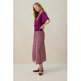 Sissy-Boy - Midi Rok - Donkerpaarse - Met Print