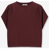 Sissy-Boy - Boxy T-shirt - Donkerrood - 100% Katoen