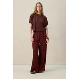 Sissy-Boy - Boxy T-shirt - Donkerrood - 100% Katoen