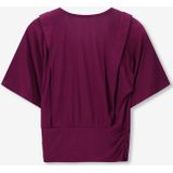 Sissy-Boy - Donkerpaars - T-shirt - Korte Mouwen - Diepe V-halslijn