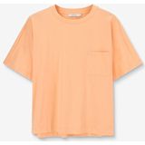 Sissy-Boy - Lichtoranje T-shirt met borstzakje