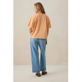 Sissy-Boy - Lichtoranje T-shirt met borstzakje