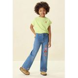 Sissy-Boy - Wide Leg Jeans - Blauw - Met Embroidery
