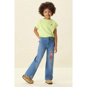 Sissy-Boy - Wide Leg Jeans - Blauw - Met Embroidery