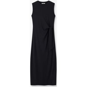 Sissy-Boy - Jerseyjurk - Zwart - Maxi - Ronde Halslijn - Split aan de Zijkant