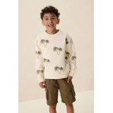 Witte sweater met palmboom