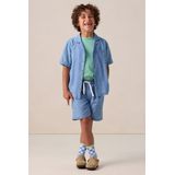Sissy-Boy - Denim Geruit Overhemd - Blauw - Korte Mouwen