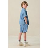 Sissy-Boy - Denim Geruit Overhemd - Blauw - Korte Mouwen