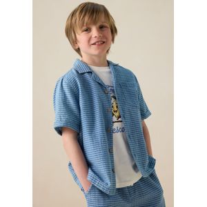 Sissy-Boy - Denim Geruit Overhemd - Blauw - Korte Mouwen