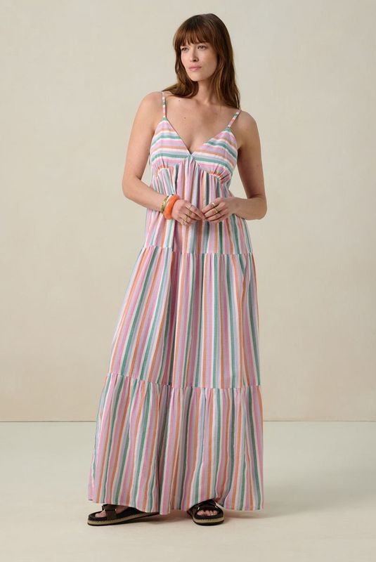 Sissy-Boy - Maxi Jurk - Multicolour - Spaghettibandjes - Gelaagd Model