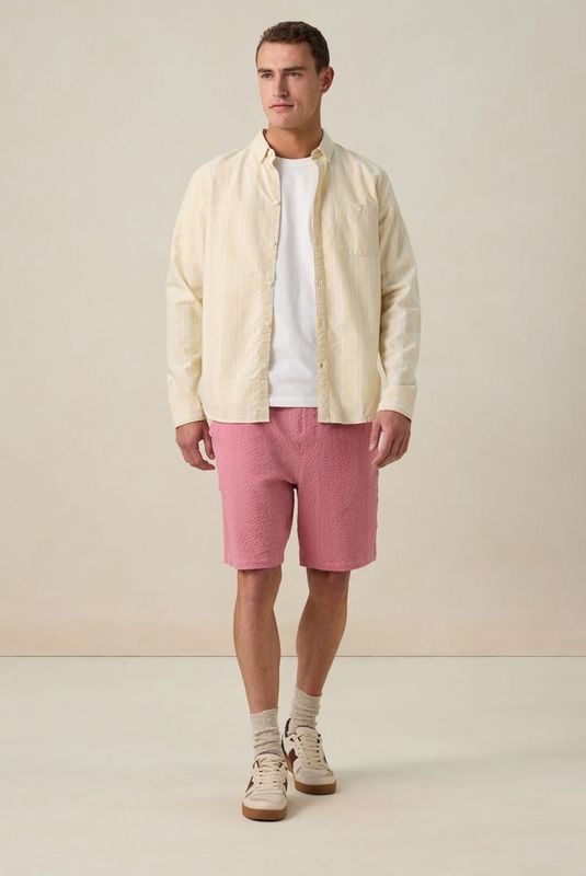 Sissy-Boy - Overhemd - Beige - 100% Katoen - Streeppatroon