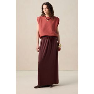Sissy-Boy - Donkerrode jersey maxi-rok
