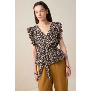 Sissy-Boy - Leopard Print Top - Bruin - 100% Katoen