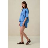 Sissy-Boy - Korte Broek - Blauw - Mousseline Stof