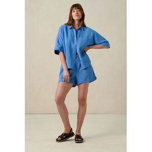 Sissy-Boy - Korte Broek - Blauw - Mousseline Stof