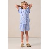 Sissy-Boy - Blouse - Blauw - Katoen - Ronde Hals Korte Mouwen