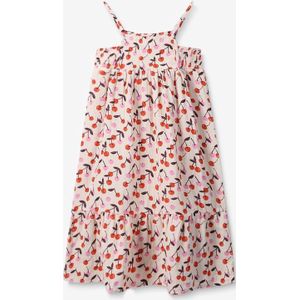 Sissy-Boy - A-lijn Jurk - Wit - Kersen Print - Maxi-lengte