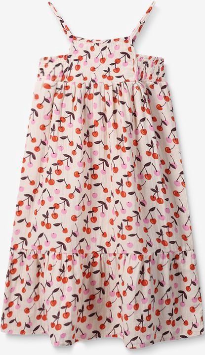 Sissy-Boy - A-lijn Jurk - Wit - Kersen Print - Maxi-lengte