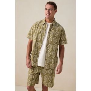 Sissy-Boy - Overhemd - Groen - Korte Mouwen - Relaxed Fit