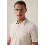 Beige badstof polo