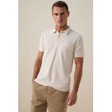 Beige badstof polo