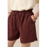 Sissy-Boy - Korte Broek - Donkerrood - Mid Waist - Elastische Tailleband