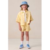 Sissy-Boy - Blouse - Lichtgeel - Katoen - Korte Mouwen - Opgestikte Zakken
