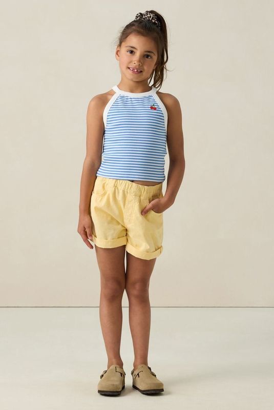 Sissy-Boy - Korte Broek - Lichtgeel - 100% Katoen - Elastische Tailleband