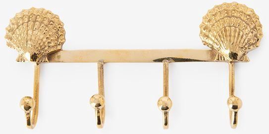 Sissy-Boy - Kapstokhaken - Goudkleurig - 4 Haken - 17 x 8 x 2,5 cm