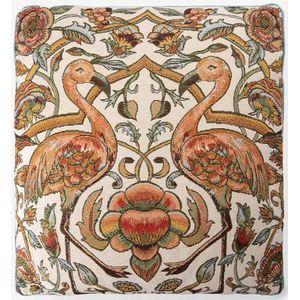 Sissy-Boy - Lichtbruin - Kussen - 60 x 60 cm - Jacquard geweven met Flamingo